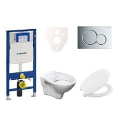 S-Line  Cenově zvýhodněný závěsný WC set Geberit do lehkých stěn / předstěnová montáž+ WC Pro - 111.300.00.5NR2