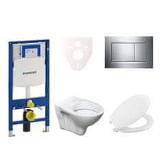 S-Line  Cenově zvýhodněný závěsný WC set Geberit do lehkých stěn / předstěnová montáž+ WC Pro - 111.300.00.5NR6