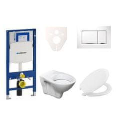 S-Line  Cenově zvýhodněný závěsný WC set Geberit do lehkých stěn / předstěnová montáž+ WC Pro - 111.300.00.5NR5