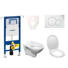 S-Line  Cenově zvýhodněný závěsný WC set Geberit do lehkých stěn / předstěnová montáž+ WC Pro - 111.355.00.5ND1