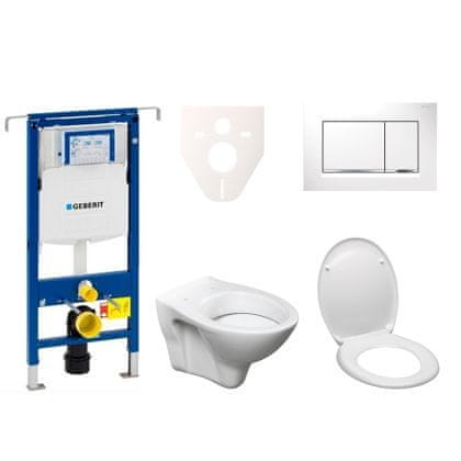 S-Line  Cenově zvýhodněný závěsný WC set Geberit do lehkých stěn / předstěnová montáž+ WC Pro - 111.355.00.5ND5