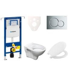 S-Line  Cenově zvýhodněný závěsný WC set Geberit do lehkých stěn / předstěnová montáž+ WC Pro - 111.355.00.5NR2