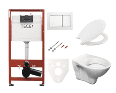 Tece  Cenově zvýhodněný závěsný WC set do lehkých stěn / předstěnová montáž+ WC S-Line S-line Pro - SIKOTSR0