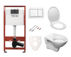Tece  Cenově zvýhodněný závěsný WC set do lehkých stěn / předstěnová montáž+ WC S-Line S-line Pro - SIKOTSD0
