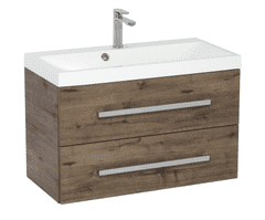 SAT Naturel Koupelnová skříňka s umyvadlem Cube Way 80x40 cm dub wellington - CUBE280ZDW