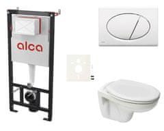 S-Line  Cenově zvýhodněný závěsný WC set Alca do lehkých stěn / předstěnová montáž+ WC Pro - SIKOASP1