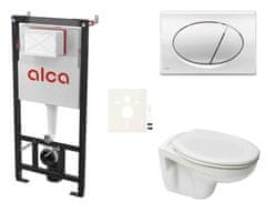 S-Line  Cenově zvýhodněný závěsný WC set Alca do lehkých stěn / předstěnová montáž+ WC Pro - SIKOASP2