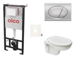 S-Line  Cenově zvýhodněný závěsný WC set Alca do lehkých stěn / předstěnová montáž+ WC Pro - SIKOASP3