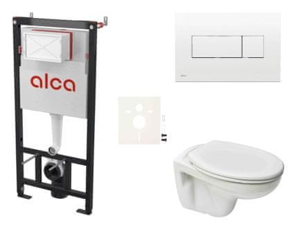 S-Line  Cenově zvýhodněný závěsný WC set Alca do lehkých stěn / předstěnová montáž+ WC Pro - SIKOASP4