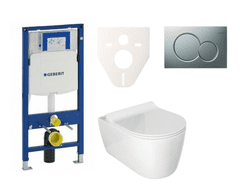 GLACERA  Cenově zvýhodněný závěsný WC set Geberit do lehkých stěn / předstěnová montáž+ WC Alfa - SIKOGES3A3