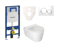 GLACERA  Cenově zvýhodněný závěsný WC set Geberit do lehkých stěn / předstěnová montáž+ WC Alfa - SIKOGES3A4