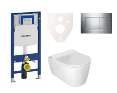 GLACERA  Cenově zvýhodněný závěsný WC set Geberit do lehkých stěn / předstěnová montáž+ WC Alfa - SIKOGES3A6