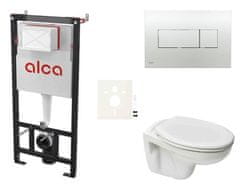 S-Line  Cenově zvýhodněný závěsný WC set Alca do lehkých stěn / předstěnová montáž+ WC Pro - SIKOASP5