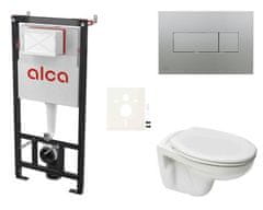 S-Line  Cenově zvýhodněný závěsný WC set Alca do lehkých stěn / předstěnová montáž+ WC Pro - SIKOASP6