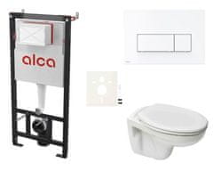 S-Line  Cenově zvýhodněný závěsný WC set Alca do lehkých stěn / předstěnová montáž+ WC Pro - SIKOASP7