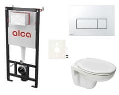 S-Line  Cenově zvýhodněný závěsný WC set Alca do lehkých stěn / předstěnová montáž+ WC Pro - SIKOASP8