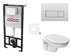 S-Line  Cenově zvýhodněný závěsný WC set Alca do lehkých stěn / předstěnová montáž+ WC Pro - SIKOASP9