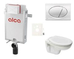 S-Line  Cenově zvýhodněný závěsný WC set Alca k zazdění + WC Pro - SIKOAP2