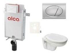 S-Line  Cenově zvýhodněný závěsný WC set Alca k zazdění + WC Pro - SIKOAP3