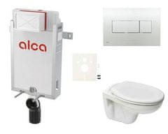 S-Line  Cenově zvýhodněný závěsný WC set Alca k zazdění + WC Pro - SIKOAP5