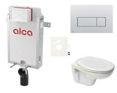 S-Line  Cenově zvýhodněný závěsný WC set Alca k zazdění + WC Pro - SIKOAP9