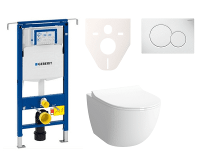 Vitra  Cenově zvýhodněný závěsný WC set Geberit do lehkých stěn / předstěnová montáž+ WC Shift - SIKOGES4N1