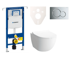 Vitra  Cenově zvýhodněný závěsný WC set Geberit do lehkých stěn / předstěnová montáž+ WC Shift - SIKOGES4N2
