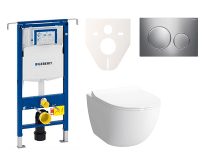 Vitra  Cenově zvýhodněný závěsný WC set Geberit do lehkých stěn / předstěnová montáž+ WC Shift - SIKOGES4N41