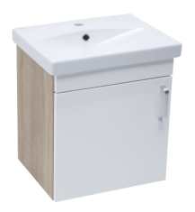 Naturel  Koupelnová skříňka s umyvadlem Vario Dekor 50x51x40 cm bílá lesk - VARIO250DBBL