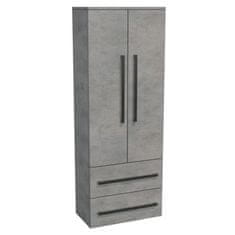 Naturel  Koupelnová skříňka vysoká Cube Way 60x163x33 cm beton - CUBE2V60BE