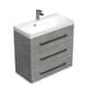  Koupelnová skříňka s umyvadlem Cube Way 80x76,5x40 cm beton - CUBE2803BE