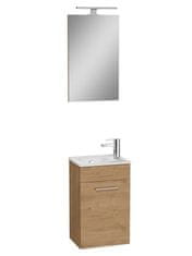 Vitra  Koupelnová sestava s umyvadlem zrcadlem a osvětlením Mia 39x61x28 cm zlatý dub - MIASET40D