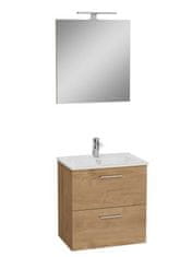Vitra  Koupelnová sestava s umyvadlem zrcadlem a osvětlením Mia 59x61x39,5 cm zlatý dub - MIASET60D