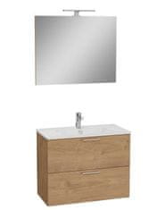 Vitra  Koupelnová sestava s umyvadlem zrcadlem a osvětlením Mia 79x61x39,5 cm zlatý dub - MIASET80D