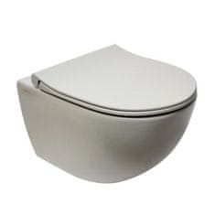 Vitra  WC závěsné Sento SmoothFlush šedé včetně sedátka, zadní odpad - 7848-076-0101