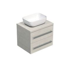 Naturel  Koupelnová skříňka s krycí deskou Cube Way 60x53x46 cm dub Chamonix mat - CUBE461603DC45