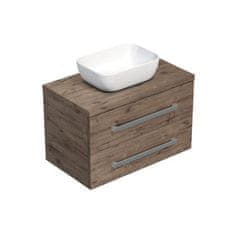 SAT Naturel Koupelnová skříňka s krycí deskou Cube Way 80x53x46 cm dub Wellington mat - CUBE46803DW45