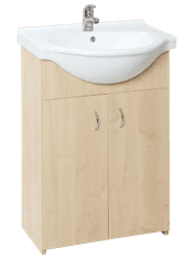 MULTI  Koupelnová skříňka s umyvadlem Simple 55,5x42,4 cm bříza - SIMPLE55BR