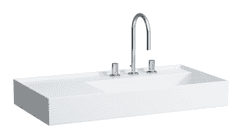 LAUFEN  Kartell umyvadlo s odkládací plochou vlevo bílá 90x46cm, bez otvoru pro baterii - H8103390001121