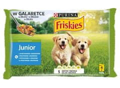 Friskies Friskies Dog Junior Kuře A Hrášek V Želé Sáčky 4X100G
