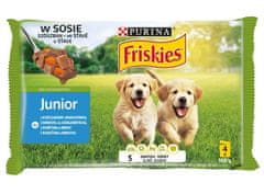 Friskies Friskies Dog Junior Kuře A Mrkev V Omáčce Sáčky 4X100G