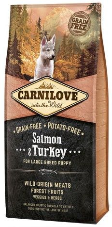 Carnilove Carnilove Dog Salmon & Turkey Large Puppy - Losos A Krůta 12Kg