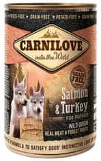 Carnilove Carnilove Dog Wild Meat Salmon & Turkey Puppy - Losos A Krůta Konzerva 400G