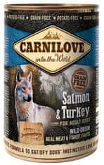 Carnilove Carnilove Dog Wild Meat Salmon & Turkey Adult - Losos A Krůta Konzerva 400G