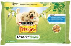 Friskies Friskies Dog Junior Kuře A Hrášek V Želé Sáčky 4X100G