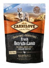 Carnilove Carnilove Dog Fresh Ostrich & Lamb Adult Small - Pštros A Jehněčí 1,5 Kg