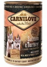 Carnilove Carnilove Dog Wild Meat Salmon & Turkey Puppy - Losos A Krůta Konzerva 400G