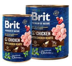 Brit Brit Premium By Nature Chicken & Hearts Konzerva 800G