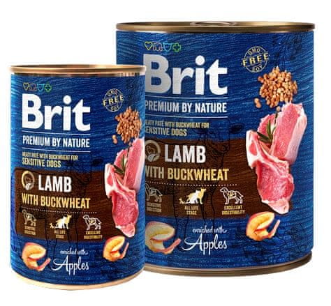 Brit Brit Premium By Nature Lamb & Pohanka 800G Plechovka
