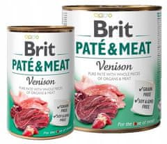 Brit Brit Pate & Meat Dog Venison Konzerva 800G